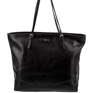 Furla Black Saffiano Leather Tote Bag